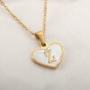 26 Letter Heart-shaped Necklace White Shell Love Clavicle Chain Fashion