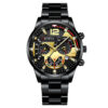 2pcs Men's Popular Steel Strip Fashion Business Three Eye Quartz Watch 2pcs Men's Popular Steel Strip Fashion Business Three Eye Quartz Watch