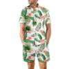 2Pcs Printed Beach Shirt Summer Suit Loose Lapel Button Top 2Pcs Printed Beach Shirt Summer Suit Loose Lapel Button Top