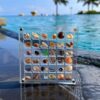36 64 Grids Seashell Display Box Acrylic Magnetic Case Organizer