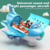 360 Rotating Electric Plane Airplane Toys for Kids Bump and Go Action