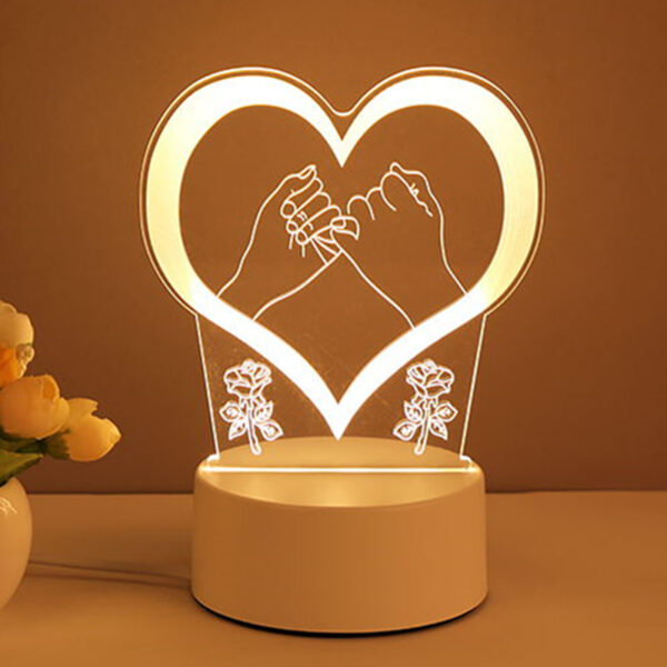3D Lamp Acrylic USB LED Night Lights Neon Sign Xmas Home Decorations