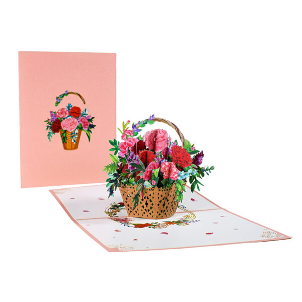 3D Popup Flower Bouquet Cards Gifts Anniversary Mom Floral Wife