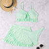 3pcs Beach Bikini with Hip-hugging Skirt Fashion Ruffle Design Swimsuit 3pcs Beach Bikini with Hip-hugging Skirt Fashion Ruffle Design Swimsuit