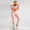 3PCS Yoga Set Seamless Sport Women Gym Clothing Leggings Crop Top 3PCS Yoga Set Seamless Sport Women Gym Clothing Leggings Crop Top