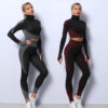 3PCS Yoga Set Seamless Sport Women Gym Clothing Leggings Crop Top 3PCS Yoga Set Seamless Sport Women Gym Clothing Leggings Crop Top