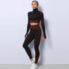 3PCS Yoga Set Seamless Sport Women Gym Clothing Leggings Crop Top 3PCS Yoga Set Seamless Sport Women Gym Clothing Leggings Crop Top