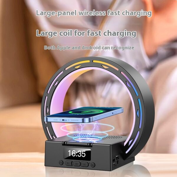 4 in 1 Wireless Bluetooth-compatible Speaker Charging Pad Bedside Lamp 4 in 1 Wireless Bluetooth-compatible Speaker Charging Pad Bedside Lamp