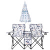 59x19.6x31in Coconut Tree Pattern Fishing Chair with Parasol Camping 59x19.6x31in Coconut Tree Pattern Fishing Chair with Parasol Camping