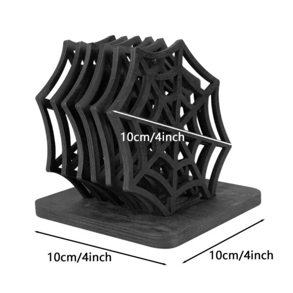 6PCs Base Spider Web Coaster Heat Proof Mat