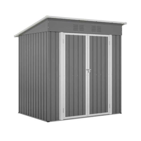 6'x4' Outdoor Metal Storage Shed for Garden Tools Lockable Door 6'x4' Outdoor Metal Storage Shed for Garden Tools Lockable Door