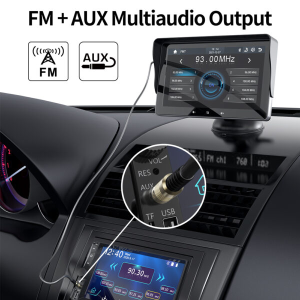 7 Car Wireless Carplay Display Cigarette Lighter Interface Suction Cup
