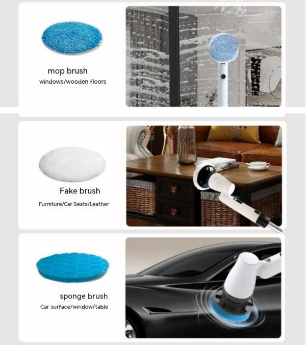 7-in-1 Wireless Cleaning Brush Long Handle Retractable Bathroom Toilet 7-in-1 Wireless Cleaning Brush Long Handle Retractable Bathroom Toilet