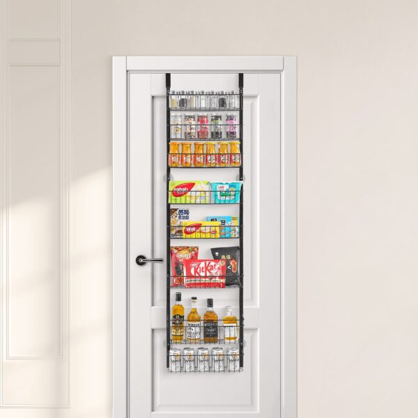 8-Tier Over the Door Pantry Organizer Hanging Storage Rack Adjustable 8-Tier Over the Door Pantry Organizer Hanging Storage Rack Adjustable