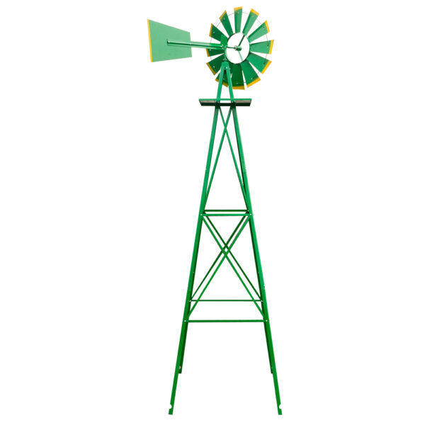 8FT Weather Resistant Yard Garden Windmill Green 8FT Weather Resistant Yard Garden Windmill Green