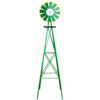 8FT Weather Resistant Yard Garden Windmill Green 8FT Weather Resistant Yard Garden Windmill Green