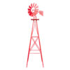 8FT Weather Resistant Yard Garden Windmill Red 8FT Weather Resistant Yard Garden Windmill Red