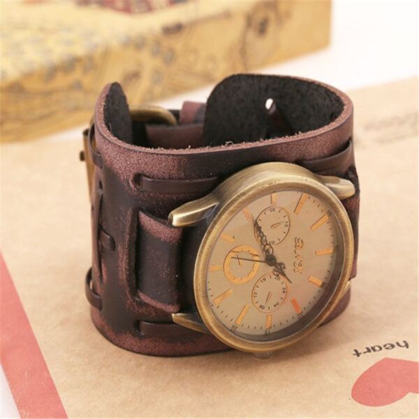 Accessories Watches Retro Cowhide Punk Men's Wrist Accessories Watches Retro Cowhide Punk Men's Wrist