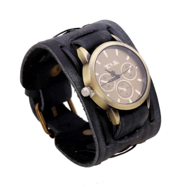 Accessories Watches Retro Cowhide Punk Men's Wrist Accessories Watches Retro Cowhide Punk Men's Wrist