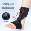 Adjustable Compression Ankle Brace with Hook Loop Fastener - Soccer Adjustable Compression Ankle Brace with Hook Loop Fastener - Soccer