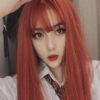 Air Bangs Long Straight Hair Synthetic Headgear