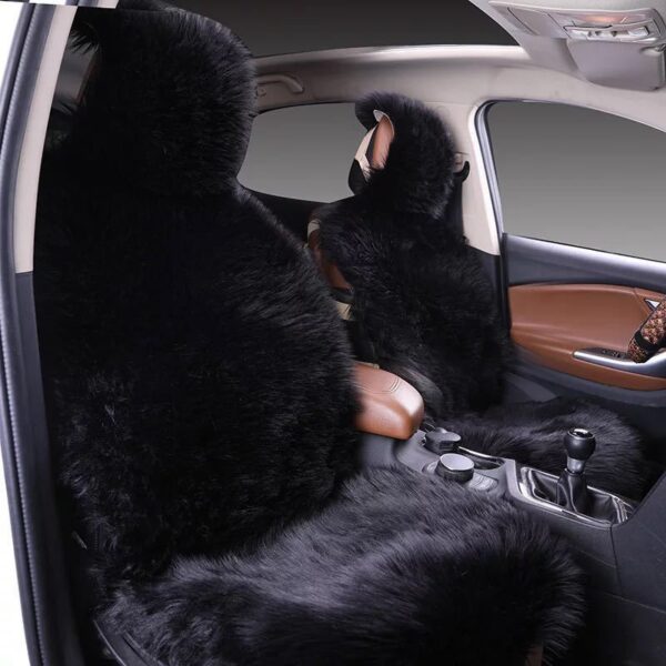 All-inclusive Car Seat Cover Plush Cushion Three-piece Universal Winter