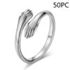 Alloy Simple Hands Hug Ring Opening Adjustable Jewelry Alloy Simple Hands Hug Ring Opening Adjustable Jewelry