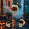 Animated Floating Skeleton Decorations Realistic Halloween Skull Heads Animated Floating Skeleton Decorations Realistic Halloween Skull Heads