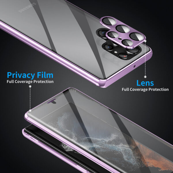 Applicable to S24Ultra Peep-proof Magnetic Mirror Universal King Phone