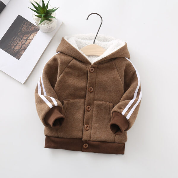 Autumn and Winter Children's Cardigan Jacket Lamb Velvet Sweater