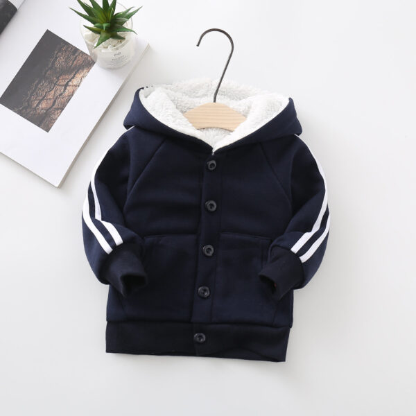 Autumn and Winter Children's Cardigan Jacket Lamb Velvet Sweater