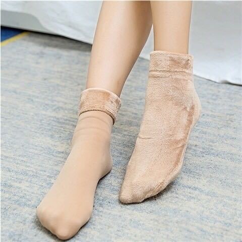 Autumn and Winter Socks Men Women Wild Tube Imitation Nylon Floor Plus