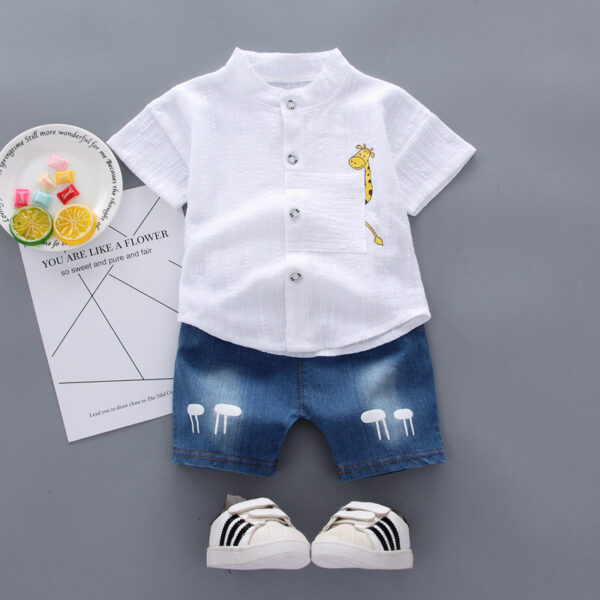 Baby Boy Short Sleeve Children's Clothing Summer Clothes Handsome Shirt