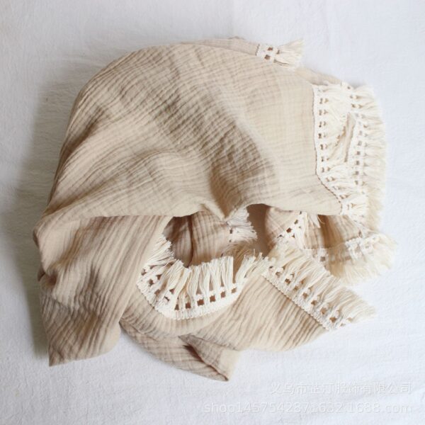 Baby Cotton Double Yarn Tassel Bath Towel Baby Cotton Double Yarn Tassel Bath Towel