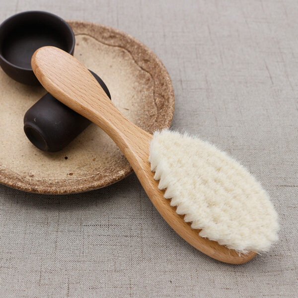 Baby Shampoo Brush Solid Wood Wool Brush