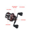 Baitcasting Fishing Reel Bait Casting Wheel with Magnetic Brake Carp