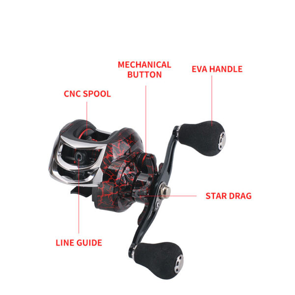 Baitcasting Fishing Reel Bait Casting Wheel with Magnetic Brake Carp