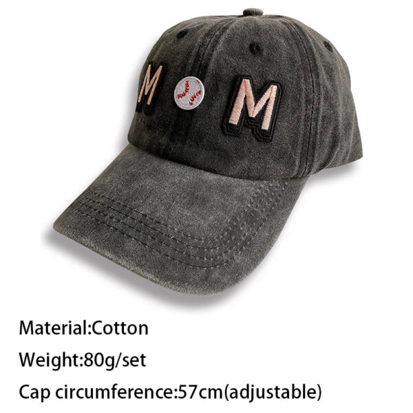 Baseball Mother Letter Embroidered Cap Men and Women Sports Denim Baseball Mother Letter Embroidered Cap Men and Women Sports Denim