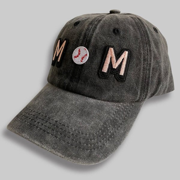 Baseball Mother Letter Embroidered Cap Men and Women Sports Denim Baseball Mother Letter Embroidered Cap Men and Women Sports Denim