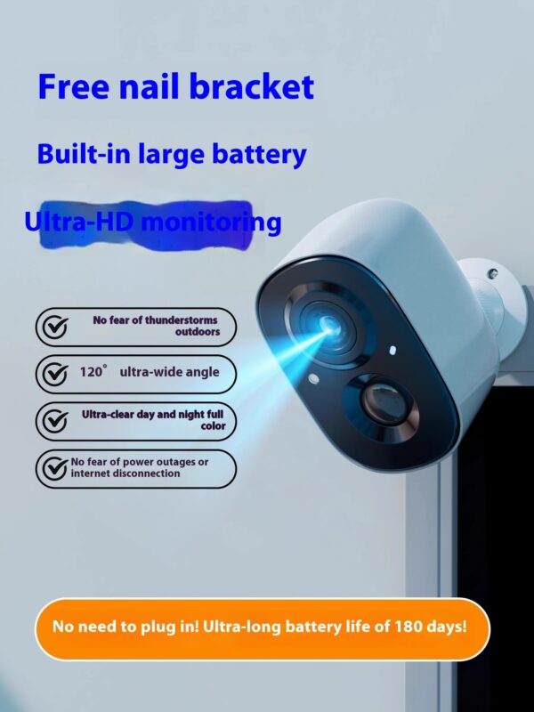 Battery Surveillance Camera Wireless WiFi Connection Mobile Phone