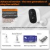 Battery Surveillance Camera Wireless WiFi Connection Mobile Phone