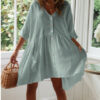Beach Bikini Blouse Loose Button Vacation Skirt Beach Bikini Blouse Loose Button Vacation Skirt