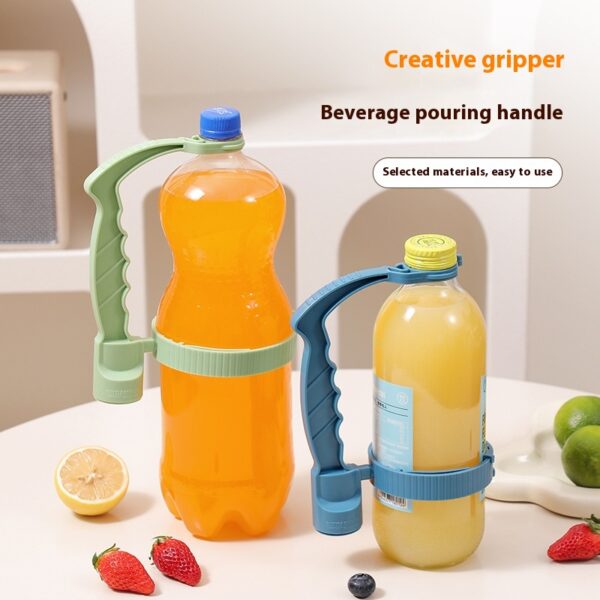 Beverage Bottle Handle Holder Adjustable Pouring Organizer Multi-use