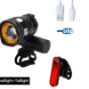 Bicycle USB Light Highlight Warning Mountain Bike Headlights Charging