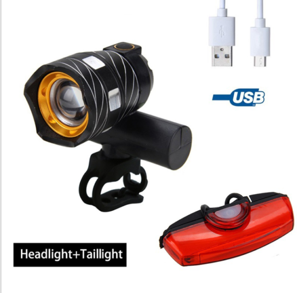 Bicycle USB Light Highlight Warning Mountain Bike Headlights Charging