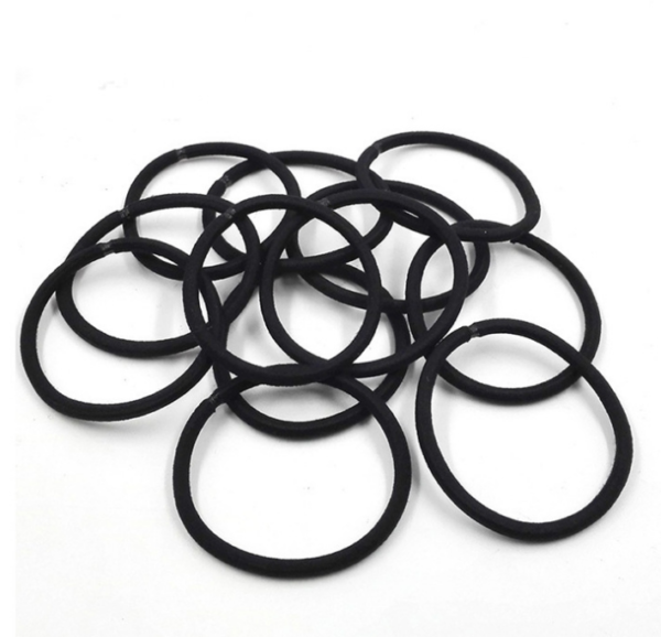 Black Elastic Hair Bands Ponytail Holder Head Rope Ties Hats Styling Black Elastic Hair Bands Ponytail Holder Head Rope Ties Hats Styling