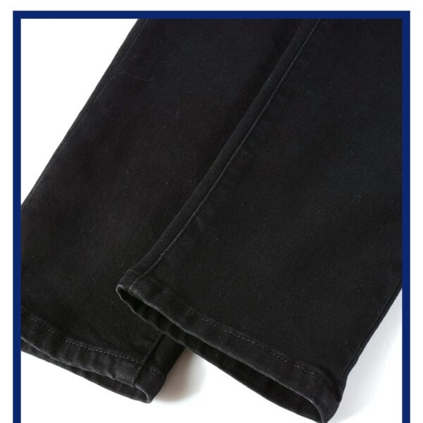 Black Patch Pleated Jeans for Men Black Patch Pleated Jeans for Men
