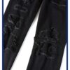 Black Patch Pleated Jeans for Men Black Patch Pleated Jeans for Men