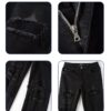 Black Patch Pleated Jeans for Men Black Patch Pleated Jeans for Men