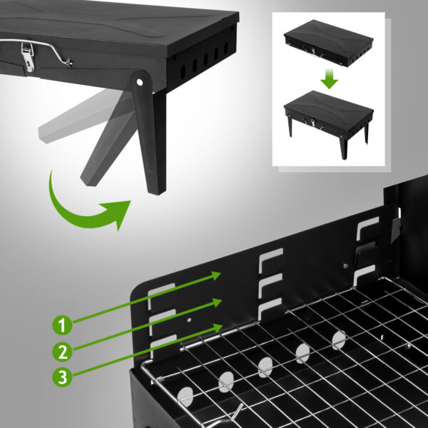 Black Portable Square Carbon Oven Black Portable Square Carbon Oven